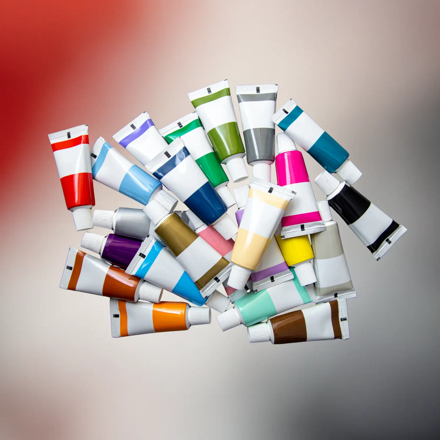 Palette de couleurs acryliques pour tableaux abstraits Fil Dé Toile.