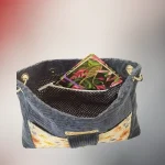 Intérieur sac Véga, doublure pois et poche zippée, Fil Dé Toile