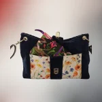 Poche extérieure sac Véga jacquard fleuri, Fil Dé Toile