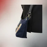 Profil sac Véga structuré velours marine, Fil Dé Toile